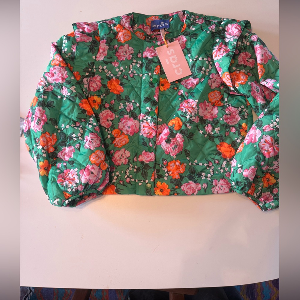 Green Floral Women's Jacket